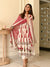 Pure Fine Cotton Fabric Kurti 3 PC Set- Off White