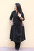 A Line Kurti With Plazo-With Pocket - Black