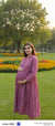 South Cotton wine lining Flared Maternity dress