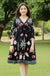 Cotton Top with Embroidery Work - Black