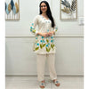 Brush Print Co-ord Set - Off White