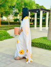 Mul Cotton Hand Painted Big Pompom Sarees