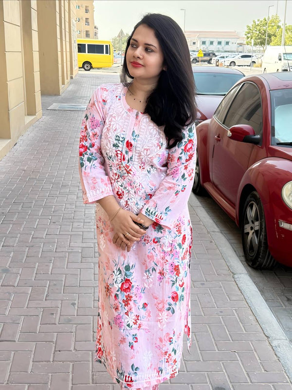 Mul Mul Cotton Chikankari Work