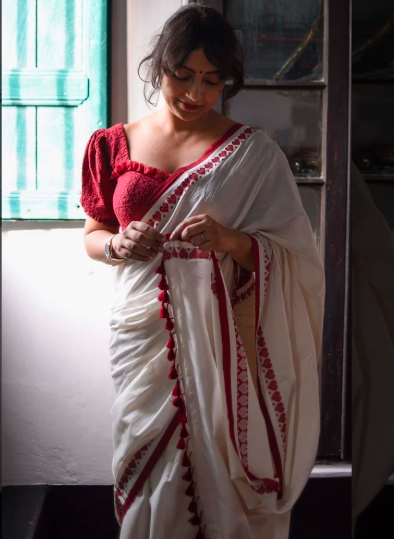 Heart Weaving Soft Cotton Sarees